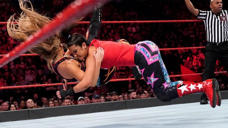 Bayley & Naomi challenged the Women's Tag champs to a match